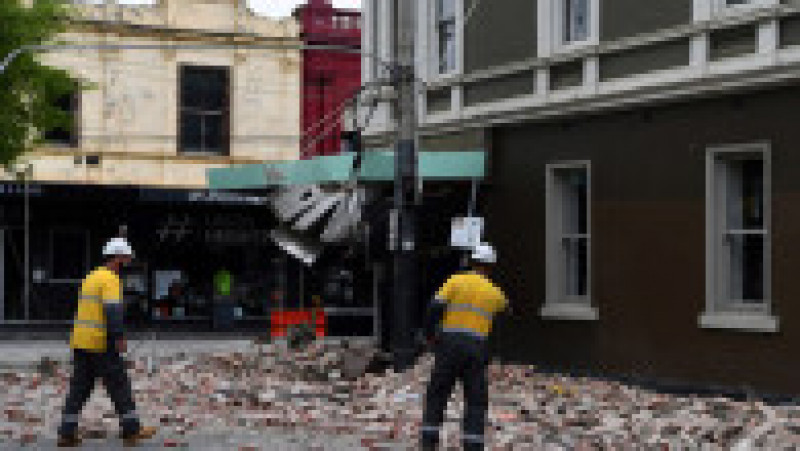 Clădire avariată în urma cutremurului de 6 grade, la Melbourne. Foto: Profimedia Images | Poza 1 din 7