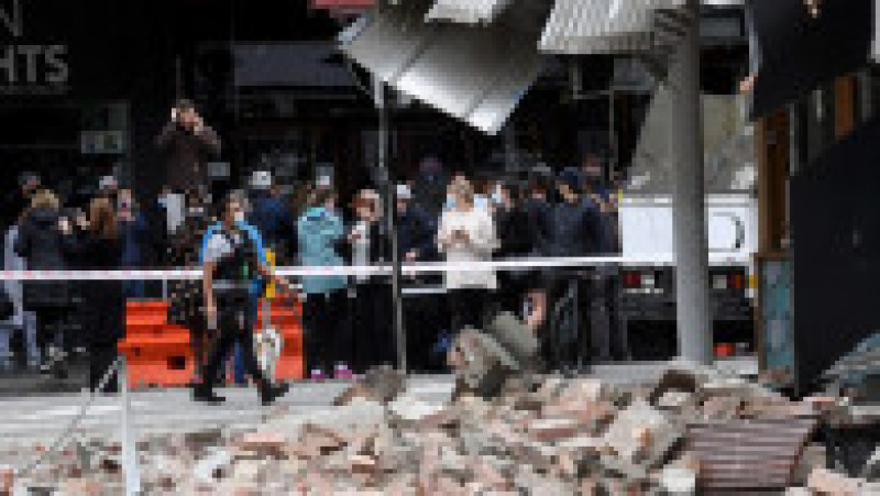 Clădire avariată în urma cutremurului de 6 grade, la Melbourne. Foto: Profimedia Images | Poza 2 din 7