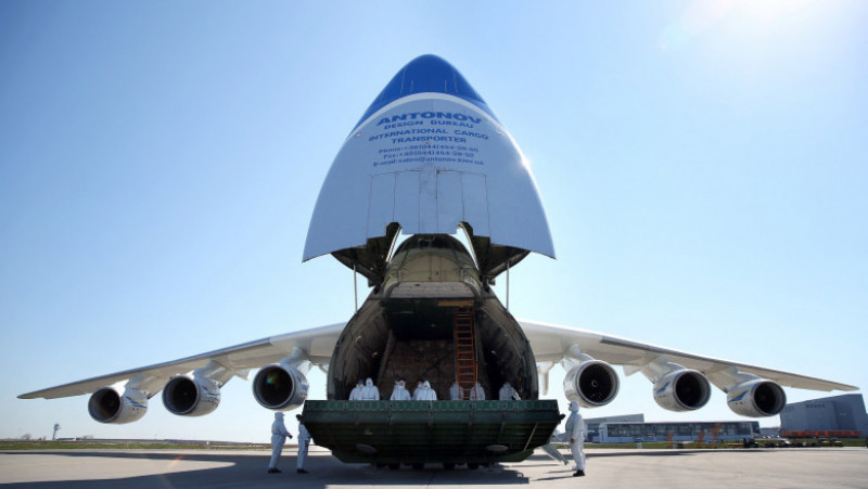 Cel mai mare avion cargo din lume, Antonov AN-225 Mriya. Foto: Profimedia