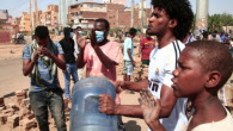 Proteste pe străzile din Khartoum după lovitura de stat. Sursa foto: Profimedia Images | Poza 15 din 29