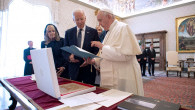 Este pentru a doua oară în istorie când Papa se întâlnește cu un președinte american de aceeași religie Foto: Profimedia Images | Poza 8 din 11