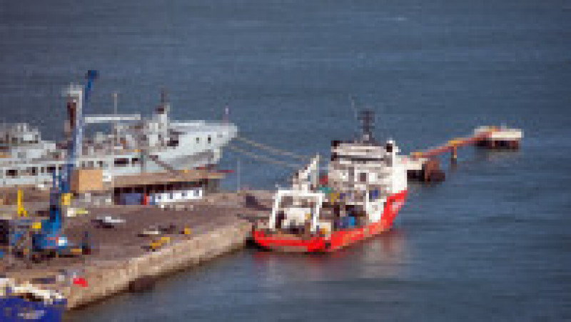 Nava de căutare Geo Ocean III ancorată în Portland, Dorset, cea care a adus la țărm trupul lui Emiliano Sala din epava avioanului. Sursa foto: Profimedia Images | Poza 12 din 16