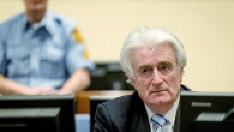 Radovan Karadzici la Tribunalul Penal pentru fosta Iugoslavie de la Haga. Sursa foto: Profimedia Images | Poza 4 din 26