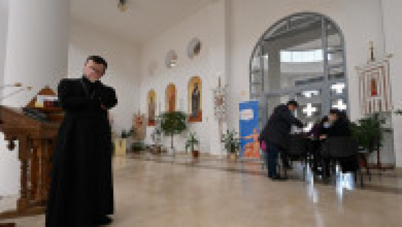 Catedrala patriarhală greco-catolică din Kiev s-a transformat în centru de vaccinare. Foto: Profimedia | Poza 5 din 7