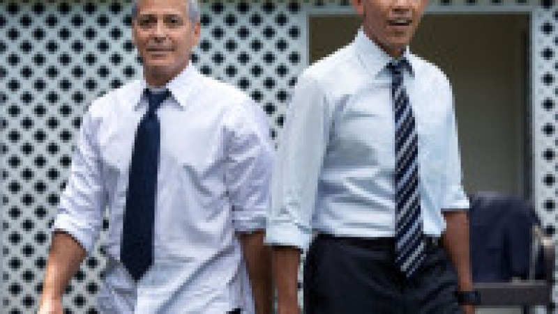 George Clooney cu Barack Obama la o partidă de tenis în 2016 Foto: Pete Souza | Poza 38 din 57