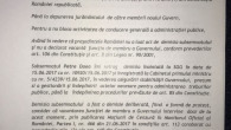 cereri retragere demisii ministri Guvernul Grindeanu 220617 (11) daea | Poza 1 din 1