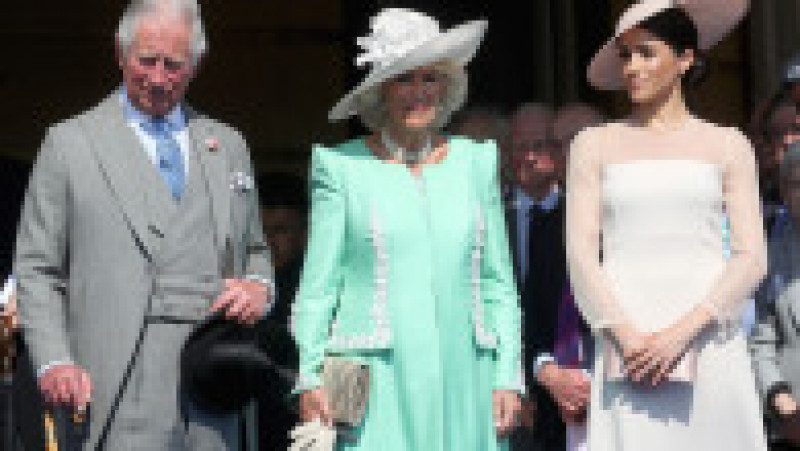 LONDON, ENGLAND - MAY 22: (L-R) Prince Charles, Prince of Wales, Camilla, Duchess of Cornwall and Meghan, Duchess of Sussex attend The Prince of Wales