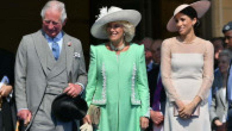LONDON, ENGLAND - MAY 22: Prince Charles, Prince of Wales, Camilla, Duchess of Cornwall and Meghan, Duchess of Sussex attend The Prince of Wales