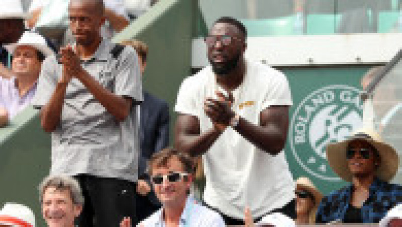 PARIS, FRANCE - JUNE 09: Jozy Altidore,American soccer player and boyfriend of Sloane Stephens watches on as she faces Simona Halep of Romania in the ladies singles final during day fourteen of the 2018 French Open at Roland Garros on June 9, 2018 in Paris, France. (Photo by Matthew Stockman/Getty Images) | Poza 12 din 42