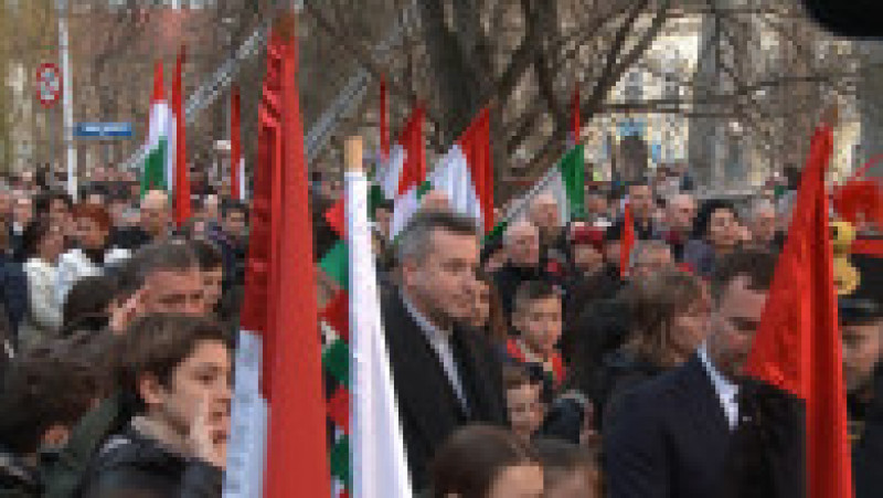 oameni cu steaguri Oradea Ziua Maghiarilor 2019 | Poza 6 din 17