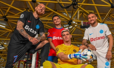FCSB și-a prezentat noul set de echipamente. Alibec, B&icirc;rligea, Șut și T&acirc;rnovanu au fost primii care le-au probat