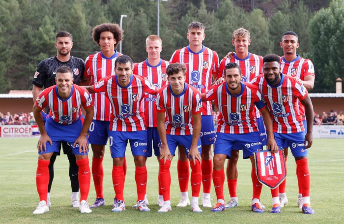 Horațiu Moldovan, la meciul său de debut pentru Atletico Madrid / Foto: Facebook @Atletico de Madrid