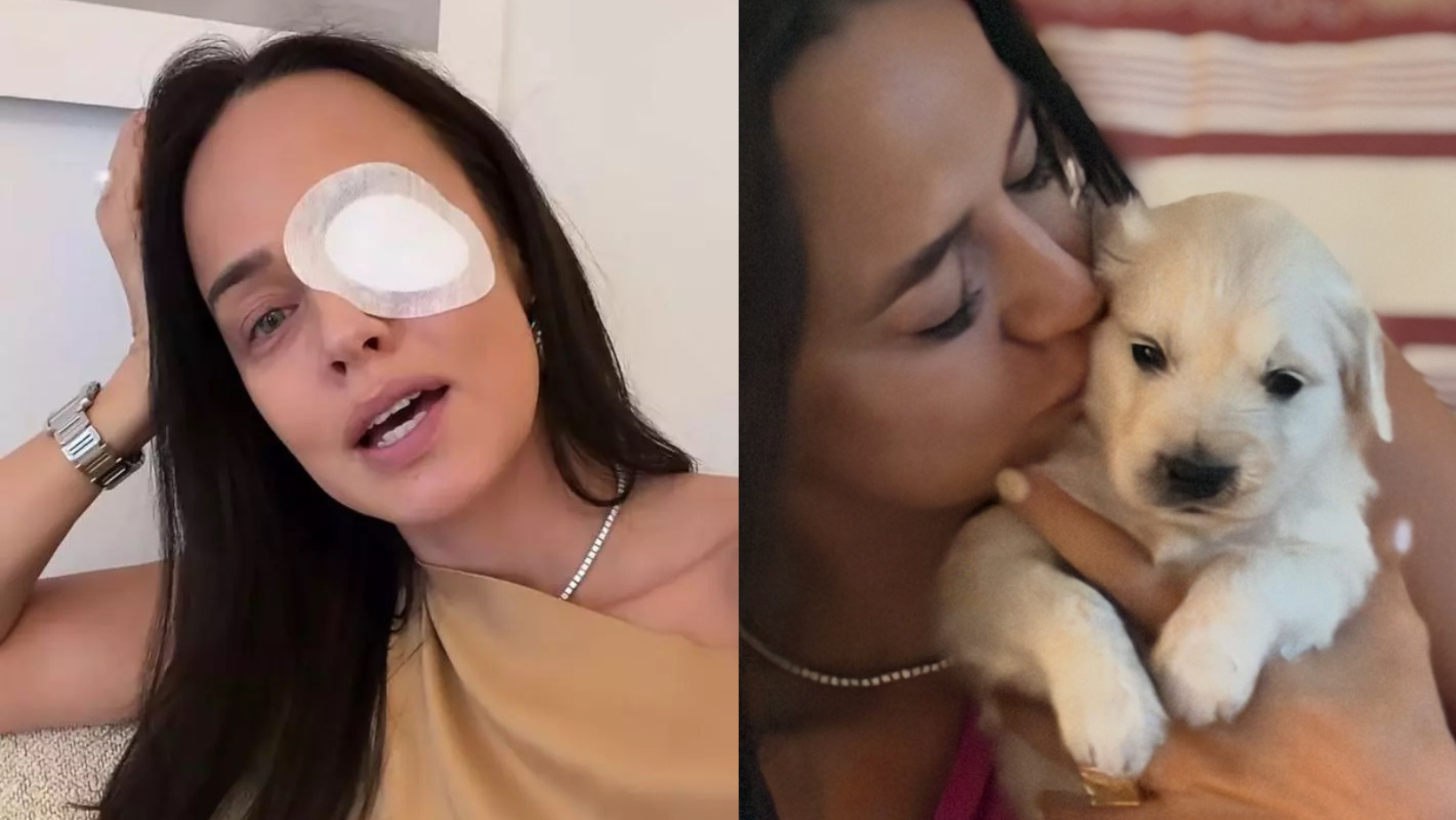 Andreea Raicu a ajuns la medic după ce câinele a zgâriat-o în ochi. „Este al naibii de dureros”
