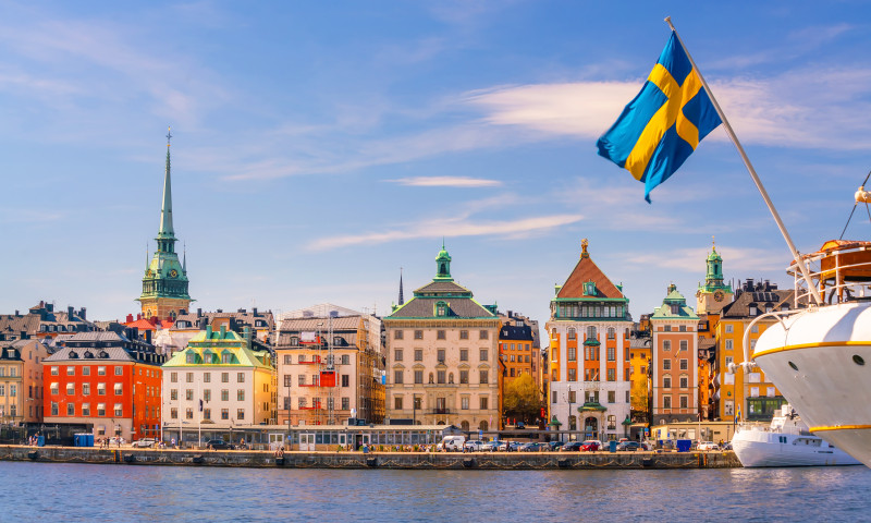 Stockholm old town city skyline, cityscape of Sweden
