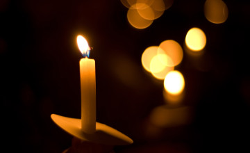 holiday candlelight service or memorial vigil